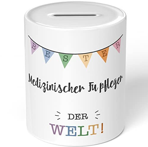 JUNIWORDS Spardose Sparbüchse, Bester Medizinischer Fußpfleger der Welt (5710673)