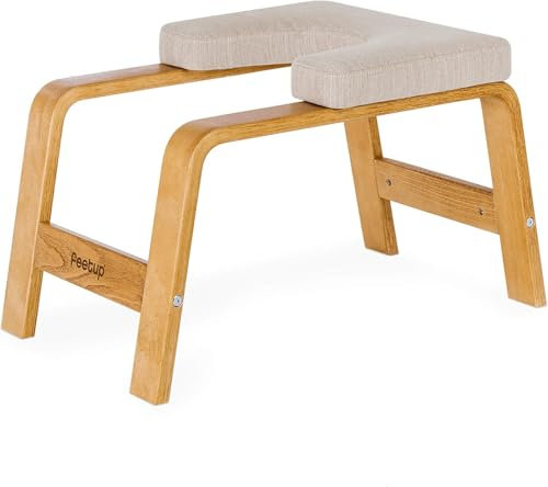 FeetUp Trainer The Original - Yoga kopfstandhocker, Yoga Inversion Bank, Simply and Safely Reverse. Get Fit Relax. Turn Your Yoga Upside Down (Honey, Chai)