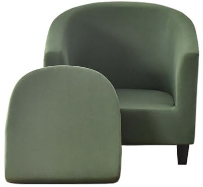 JUNLEBUYI 2 Pezzi Copripoltrona 1 Posto Elasticizzato Copripoltrona Da Cocktail Chesterfield Rimovibile Lavabile Per Bancone Soggiorno Tullsta Camera Da Letto Bar (5#)
