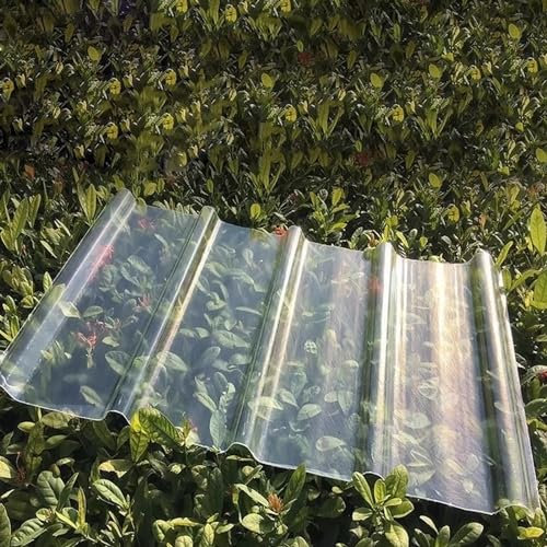 Klare Dachplatten,1mm Dicke Lichtwellplatte,FRP-Tageslichtplatten,Transparent Kurzrollen,Dachblech für Gerätehaus,Ersetzen Gewächshausplatten,2/6/8/9/11/15 Stück (0.9x2.3m/35x91in,8 Pcs)