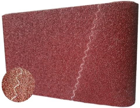 Korund-Gewebe-Schleifbänder für effiziente Oberflächenbearbeitung auf Parkett. Passend für Bandschleifer und Schleifmaschinen – 200x750 mm Schleifband, Körnung 40 (10 Stück). Ideal zum Schleifen