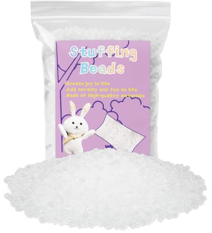 FTEVEN Füllperlen, 150 g, Premium-Kunststoffgewicht, gefüllte Perlen, Poly-Pellets, gewichtete Füllperle mit schwarzen Augen für Stofftiere, Sitzsäcke, Bastelarbeiten