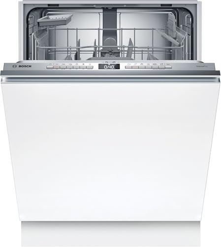 Bosch SMV4ETX08E Série 4 Lave-vaisselle intelligent, entièrement intégré, 60 cm, avec panier à couverts, avec assistant de programme, particulièrement silencieux, Rackmatic, ouverture automatique de