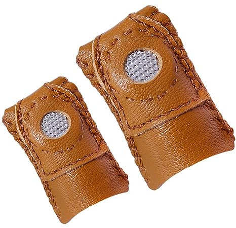 DIYEAH 2pcs Finger Covers Thimble Finger Protectors Comfortable for Sewing and Quilting