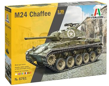 Italeri 6761 1:35 M24 Chaffee - originalgetreue Nachbildung, Modellbau, Plastik Bausatz, Basteln, Hobby, Kleben, Modellbausatz, Zusammenbauen, unlackiert