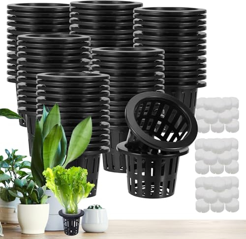 Nudorpn Lot de 50 Pots en Maille hydroponique - 8 cm - pour Jardin hydroponique, Culture de légumes, et Culture de sans Terre