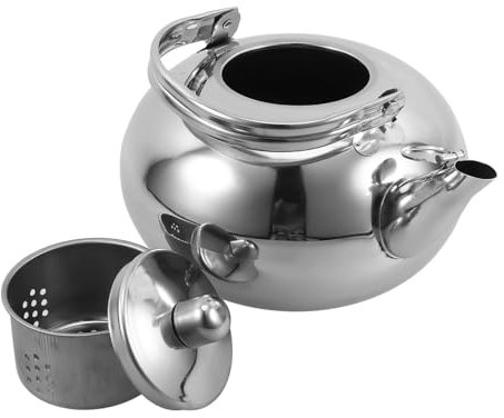 LOPUNER Teiera Acciaio Inossidabile con Infusore da Tè Decorativo e Ristoranti Capacità Design Moderno