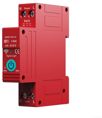 Compteur d'énergie WiFi rail DIN 63 A, consommation d'énergie intelligente, interrupteur disjoncteur, protecteur de sous-tension auto-répétitif, pour l'électricité domestique
