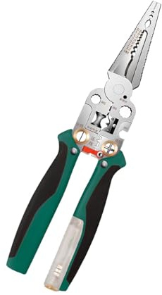 Pelacables profesional con detector de voltajes integrado para cable de 0,8 a 3,2 mm, antideslizante, agarre ergonómico, herramienta pelacables de acero