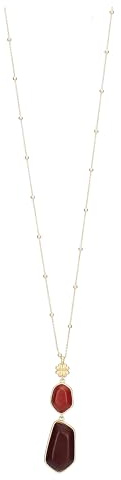 THUN - Fyrklöver- och droppstenhalsband - keramik - samling tillägnad dig - 70 + 5 cm