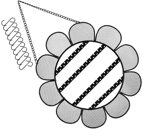 TOGEVAL Organizer Per Gioielli Da Appendere a Parete in Ferro a Forma Di Girasole, Porta Orecchini Sospeso Multiuso Per Collane e Braccialetti, Espositore Decorativo Per Casa, Negozi e Fiere