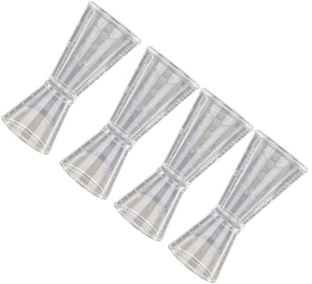 COLLBATH 4 pezzi Misurini Cocktail Doppia Testa in Inossidabile Bicchieri Graduati per Vino e Alcolici Strumento Bar Professionale per Misurazioni Precise e Festa