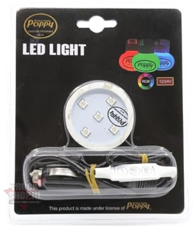 Poppy Grace Mate LED-Beleuchtung RGB, 12/24V, mit Zigarettenanzünder-Stecker und bedienung
