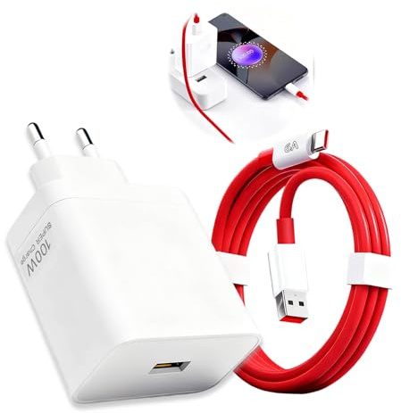 Chargeur USB C 100W pour SUPERVOOC Charge Rapide avec Câble USB C 2m Supercharge pour 13 13R 13T Nord 4 3 2 CE 4 3 Lite 10T 9 8 pour Find X8 Pro Reno 12FS 11F A80 A40 A79