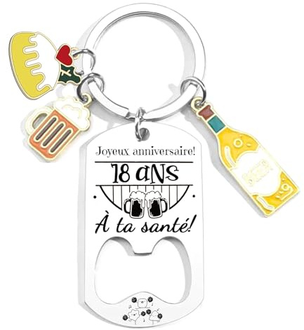 JRZDFXS Porte-Clés pour 18-80 Anniversaire,18-80 ans Cadeau Décapsuleur Personnalisé - Porte-clés Anniversaire 18-80 ans Garcon Idée Cadeau 18-80 Homme et Femme Porte-clés Original Homme
