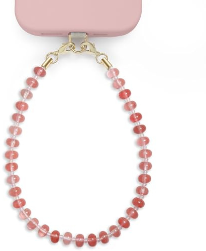 POSADINA Natural Stone Phone Charm, Beaded Healing Phone Wrist Strap, Handmade Cellphone Chain Lanyard with Tether Tab