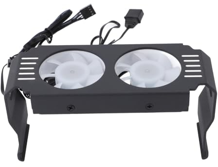 Dioche Memoria DDR Dissipatore di Calore ARGB RAM Radiatore Modulo di Memoria del Computer Dissipatore di Calore con Doppie Ventole di Raffreddamento e Controllo della Temperatura PWM per DDR DDR2