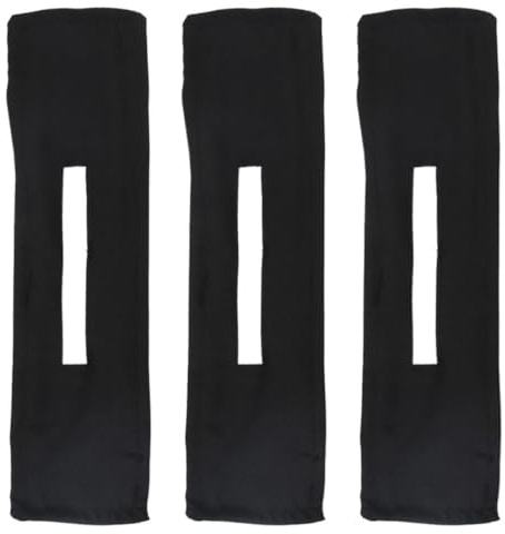 ADOCARN Lot de 3 Bandeaux Noirs Torsadés pour Cheveux, Foulards à Cheveux en Tissu et Fil Métallique, Outil Pratique pour Chignon Facile Quotidien, Sport et Mariage, Accessoires