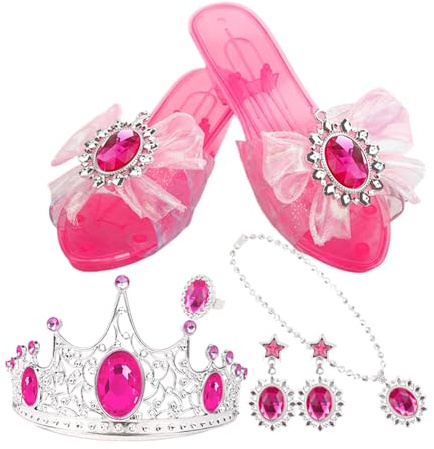 Genérico Zapatos de Disfraz de, Tacones Antideslizantes de Juego con Pendientes, Joyería de Disfraz, para pendientes, cumpleaños, actuaciones, Año Nuevo, festivos, uso diario, interior y