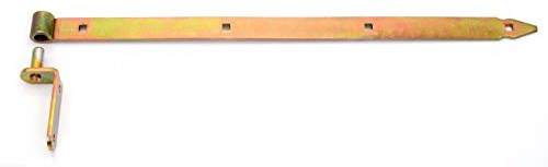 Ladenband Set mit Kloben 1200 x 60 x Ø20 gelb Ladenbänder Torband Türband Türbänder NW-ZP1200