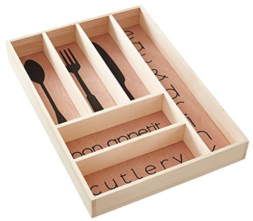 Premier Housewares Cutlery Tray, Pine Wood Natural, One size