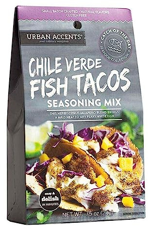 Urbano acentos chile verde pescado taco condimento mezcla 21g x 6