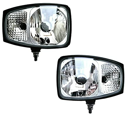 MelTruck 2x Scheinwerfer Halogen f. Radlader Lader MT Maniscopic CAT DT04-6P Stecker (ohne Glühbirnen 12V)
