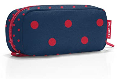 reisenthel multicase Twist Silver - farbenfrohes und modernes Design, Multi-Use-Etui ideal für Kosmetik, Schul- oder Arbeitsutensilien, Couleur:Mixed dots red