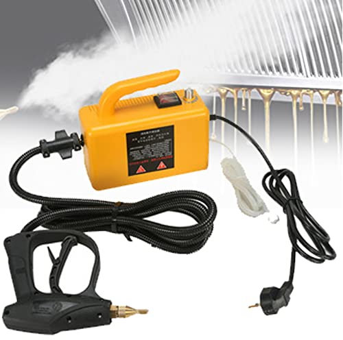 XYEJL Limpiador a Vapor Eléctrico, Portátil Alta Presión Alta Temperatura Limpiador Vapor, para Campana Extractora Equipos Comerciales, Herramienta Limpieza para Aire Acondicionado Automóvil,Yellow