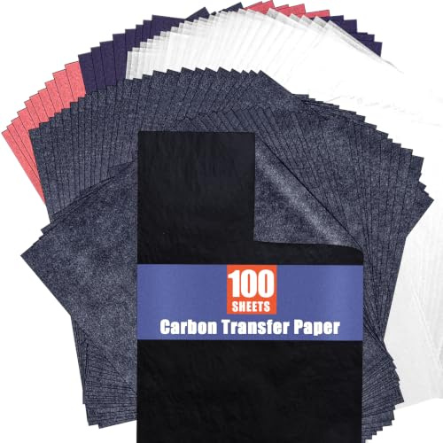 psler Kohlepapier zum Durchzeichnen I 60 Stück Graphit-Transferpapier und 60 Stück Transparentpapier – Graphitpapier, Kohlepapier für Holz, Handwerk, Leinwand, DIY, A4, Größe 21,6 x 27,9 cm