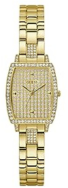 Guess Women's 25mm Watch - Gold Tone Bracelet Champagne Dial Gold Tone Case