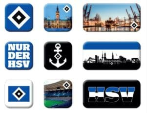 HSV Magneten 9er Set 'Nur der HSV'