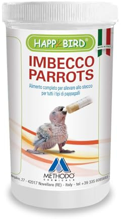IMBECCO PARROTS Happy Bird con Polline d'Api Happy Bird, Alimento Completo per Pappagalli, 500g, Proteine 31,5%, Lipidi 6,6%, Fibra 2,3%, Vitamine e Minerali
