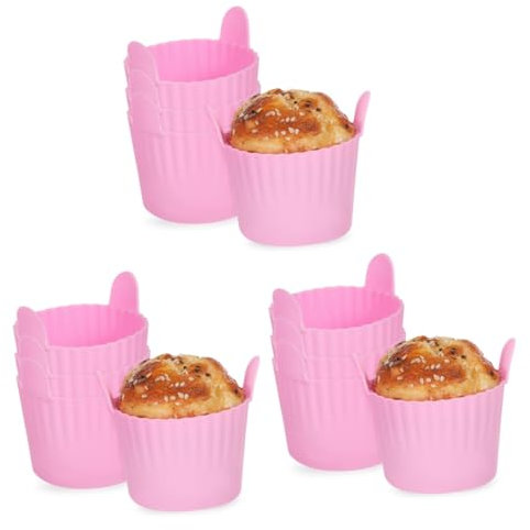 PRETYZOOM 12piezas Moldes De Para Muffins Recipientes Para Hornear Freidora De Aire Para Pasteles Magdalenas y Puddings