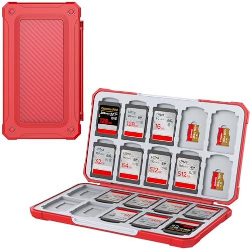 THELIFELICIOUS Funda para tarjetas SD, SDHC, SDXC, TF, para 20 tarjetas SD y 20 tarjetas Micro SD