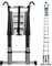 Scala telescopica in alluminio, 8 m, con gancio, multiuso, estensibile, per casa e loft, in varie dimensioni