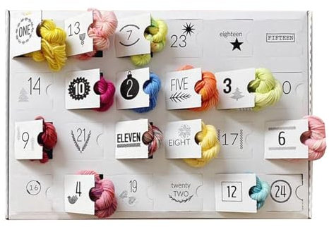 Wolle-Adventskalender 2024, Adventskalender 2024 Mit Wolle, 24-Tage-Häkelstich-Marker Weihnachts-Countdown-Kalender Adventskalender Wolle, Strick Adventskalender 2024 Weihnachtsgeschenke