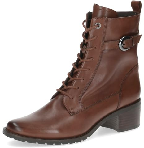 CAPRICE Botín para mujer 9-25100-45, color coñac nappa, 37.5 EU, Cognac Nappa, 37.5 EU