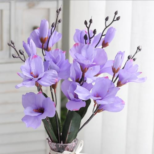 XIAO HUA Künstliche Gladiolen, künstliche Blumen, Kunstblumen, Hochzeitsdekoration, 3 Stück