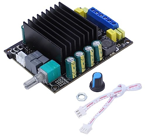 Carte Amplificateur Audio TDA7498 2x100W Double Canal DC 12-36V avec Bouton Volume pour Enceintes Caisson de Basses Haute Fidélité