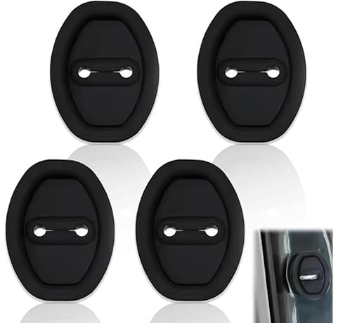 QFYANXUAN 4PCS Car Silicone Door Latch Protective Cover for Volvo EX30 2023-2024 2025, Car Door Lock Cover Protector Silent Shock Pads Silicone Door Lock Protector Interior Accessories