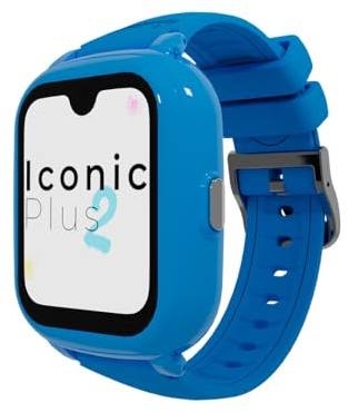 SaveFamily Iconic Plus 2 | Reloj Inteligente Niño con Localizador GPS, Llamada, Vídeo, IA, Botón SOS, Whatsapp, Spotify, Medidor de Temperatura | SIM Incluida - Color Azul