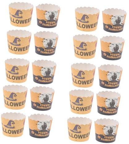 Alipis 1 Set 1 Set Di Pirottini Per Muffin Di Halloween Punto Di Decorazione Pirottini Per Zucche Di Halloween Pirottini Per Cupcake Pirottini Per Cupcake Pirottini Per 100 pezzi