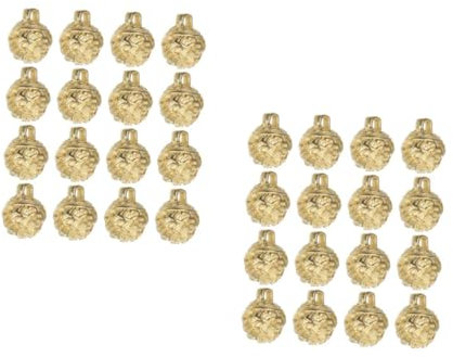 Alipis 2 Set Mini Campanelli Per La Creazione Di Gioielli Anello Ciondolo Anello Pendente Connettori Stendini Biancheria Campanelli D'ottone Appesi Campane D'epoca Golden 12 Pezzi * 2