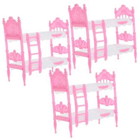 OFFIGAM Puppenhaus Wohnzimmer Möbel Set Miniatur Bett Spielzeug Mini Zubehör Zufällige Farbe