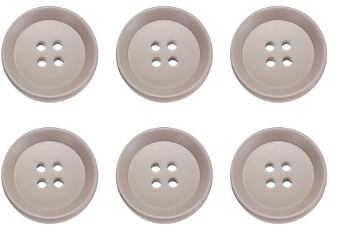 QUARKZMAN 6 Stück Bunte Knöpfe, 25mm 4 Löcher Harzknöpfe zum Annähen, Bastelknöpfe Runde Ersatzknöpfe Buttons für Nähen Mantel Hemden Kleidung DIY Handwerk Dekoration, Rosa