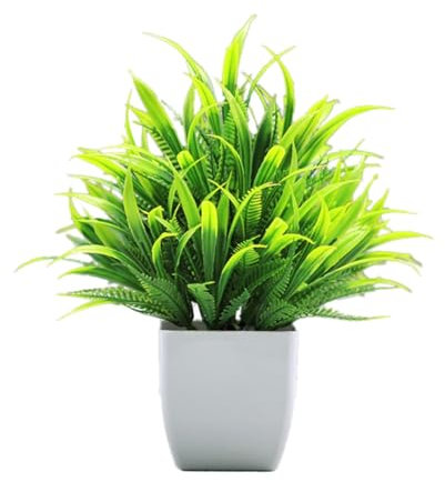 Piante da Appartamento Verde Artificiale Per La Casa/Decorazione Pianta In Vaso Artificiale Decorazione Da Tavolo Interno Cipolla Artificiale (O, Taglia Unica)