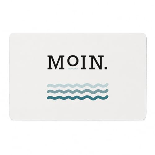 ReWu Frühstücksbrettchen Schneidebrett 23x14 cm aus Resopal - hochwertiges Schneidebrett mit witzigem/modernen Motiv - langlebig, Kratzfest & Spülmaschinenfest - Moin