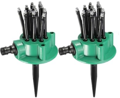 SFCNCVBTBX Aspersor automático multiusos de 360 ​​grados for jardín, césped, refrigeración techo, riego y herramientas jardinería(One Size)