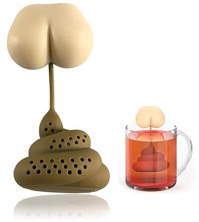 Infusor de té reutilizable de silicona creativa en forma de caca bolsa de té divertido filtro de café difusor colador accesorios de té